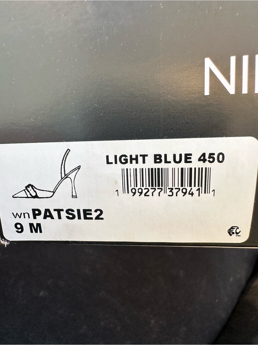 NWT Nine West Patsie Denim Slingback Pointed Toe Pumps 9.5 - Picture 6 of 6